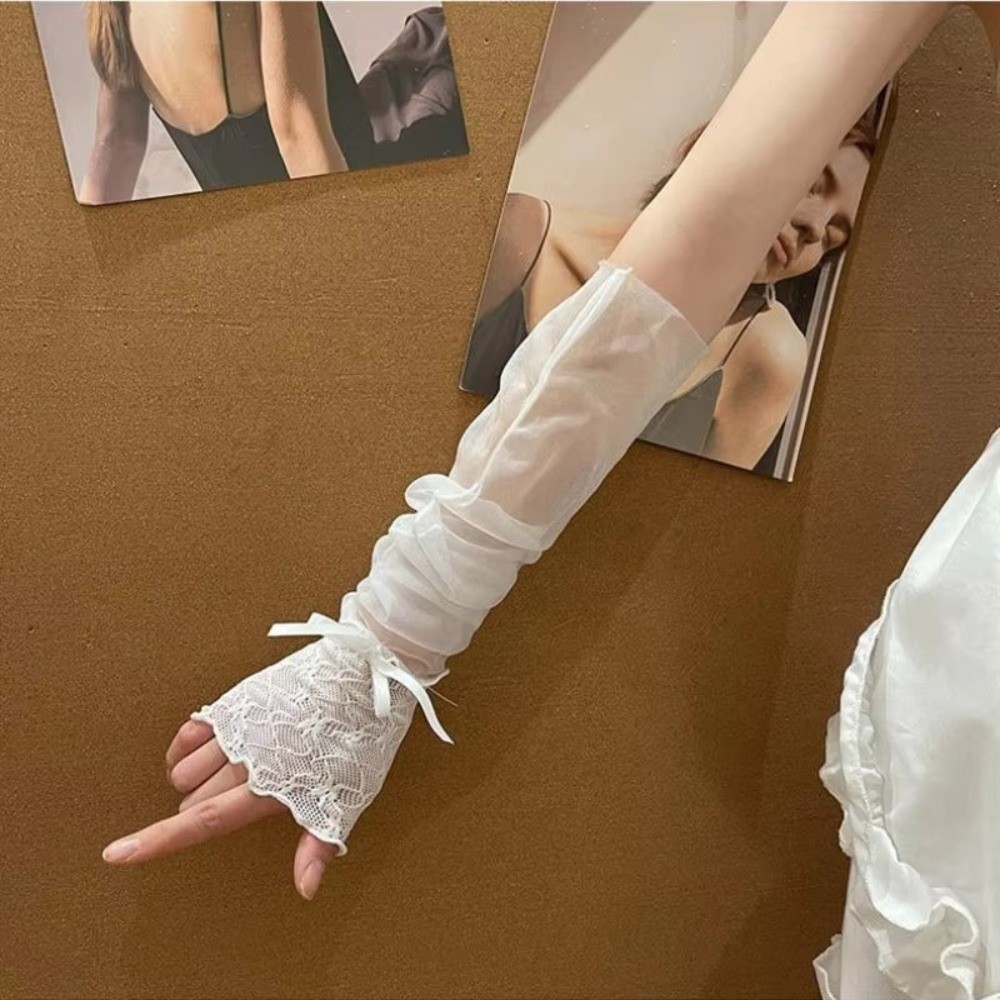 Перчатки Y2K из кружева и сетк – обзор и цена Fingerless Glove Knit
