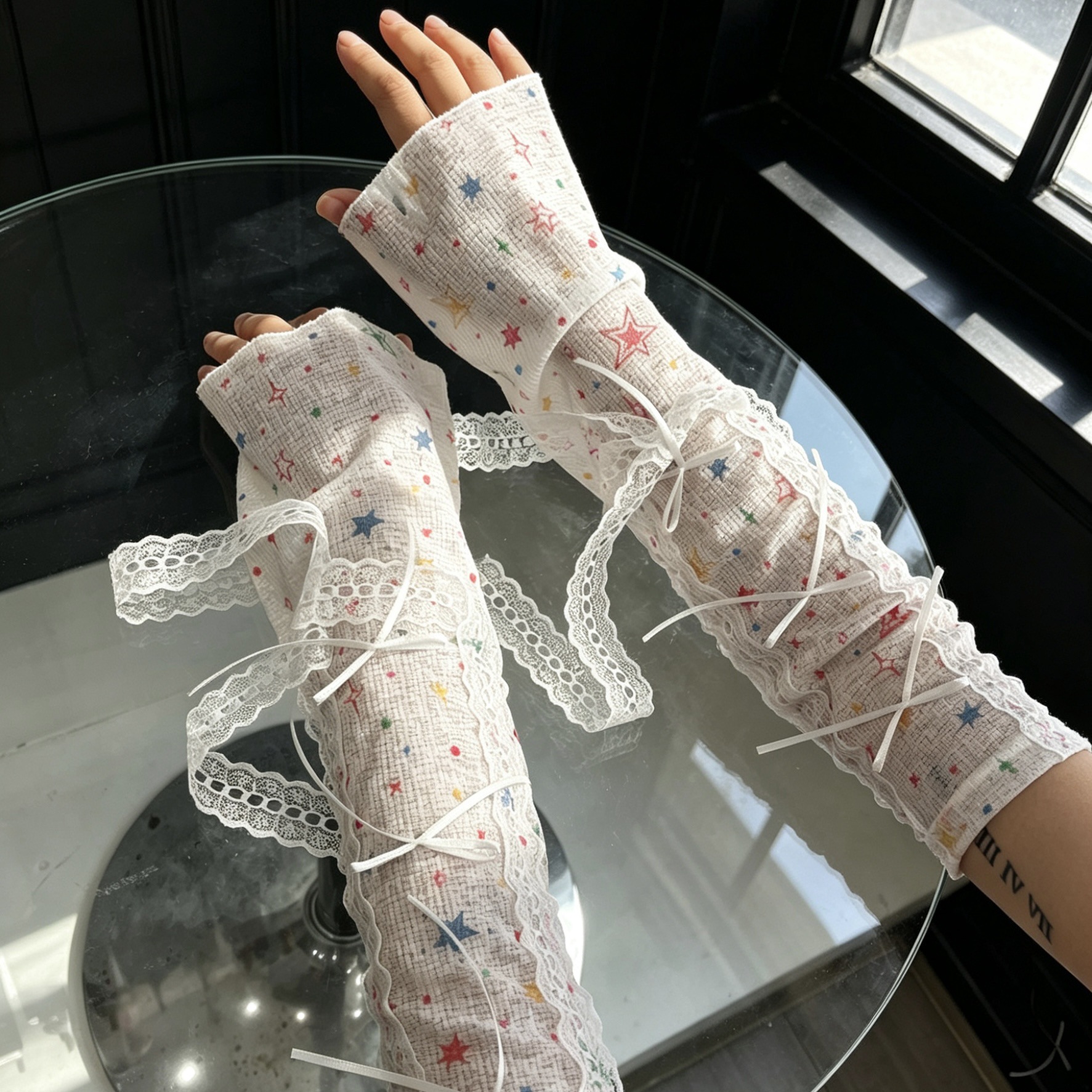 Милые кружевные нарукавники с  – обзор и цена Fingerless Glove Knit