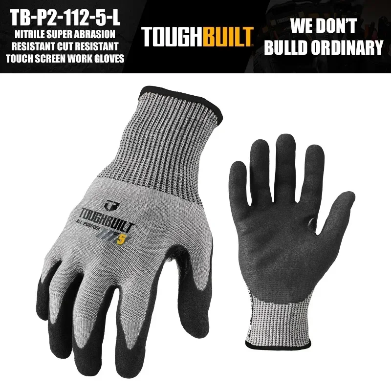 ToughBuilt TB-P2-112-5-L нитри – обзор и цена Cut Resistant Glove