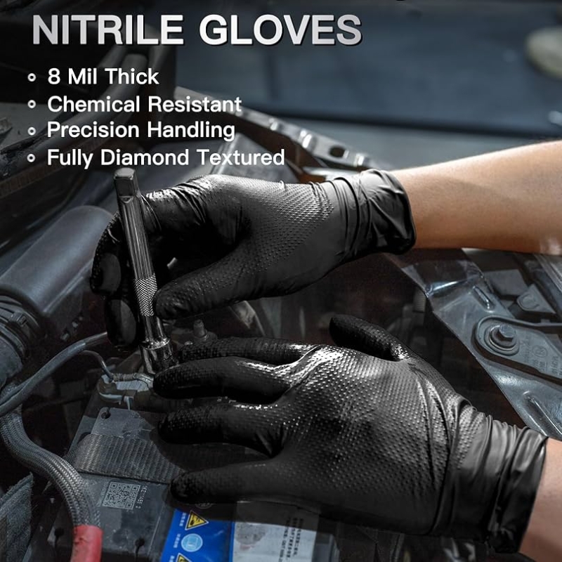 8 мил толстые сверхмощные защи – обзор и цена Nitrile Mechanic Glove